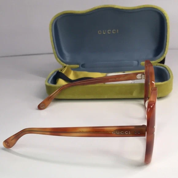 New Authentic Gucci GG0473O 003 Oversized Butterfly Eyeglasses